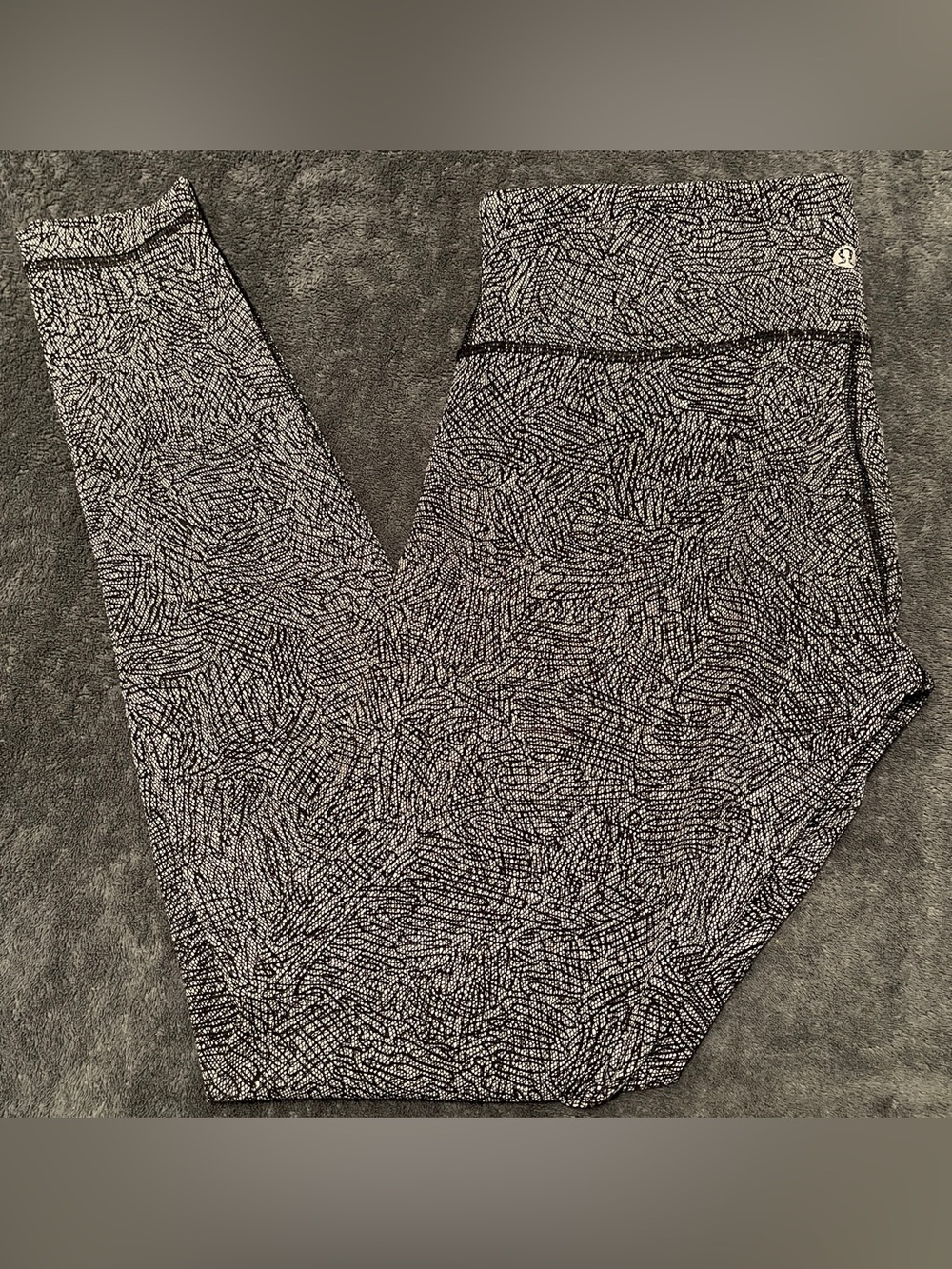 lululemon athletica Black & White All-Over Print Leggings